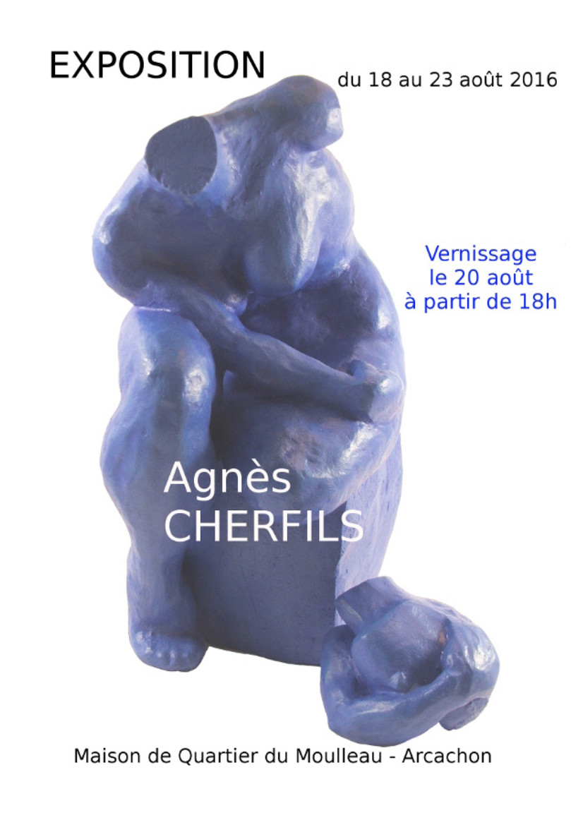 exposition sculptures Agnès Cherfils Le Moulleau 