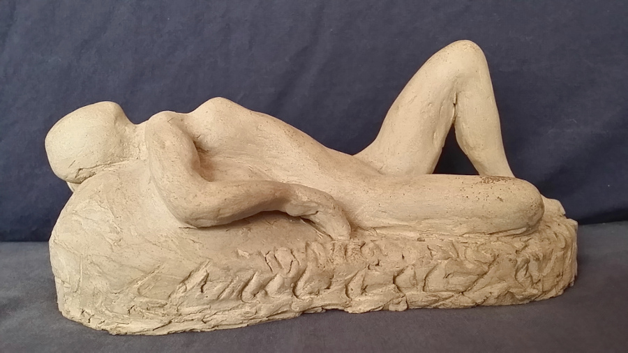 sculpture argile modèle vivant femme XS