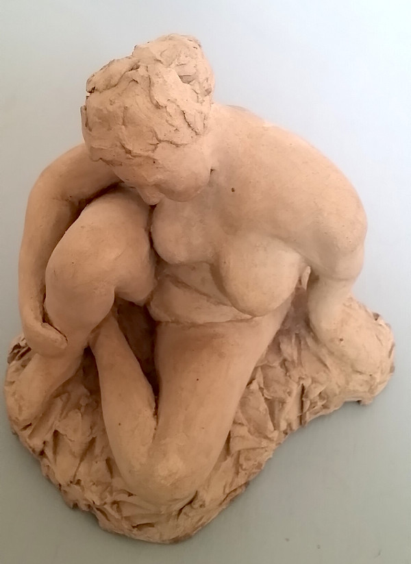 sculpture argile modèle vivant femme XL